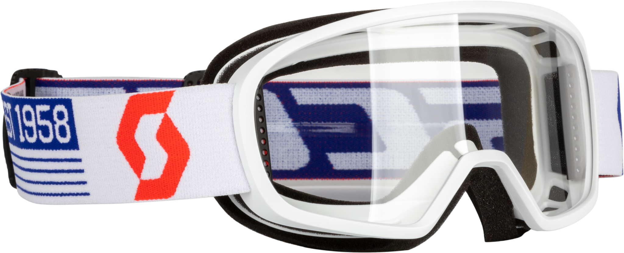 Youth Buzz Mx Goggle White/Red W/Clear