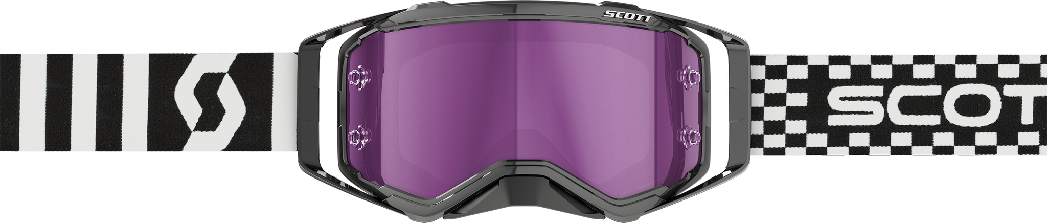 Prospect Racing Goggle Blk/ Wht Purple Chrome Works