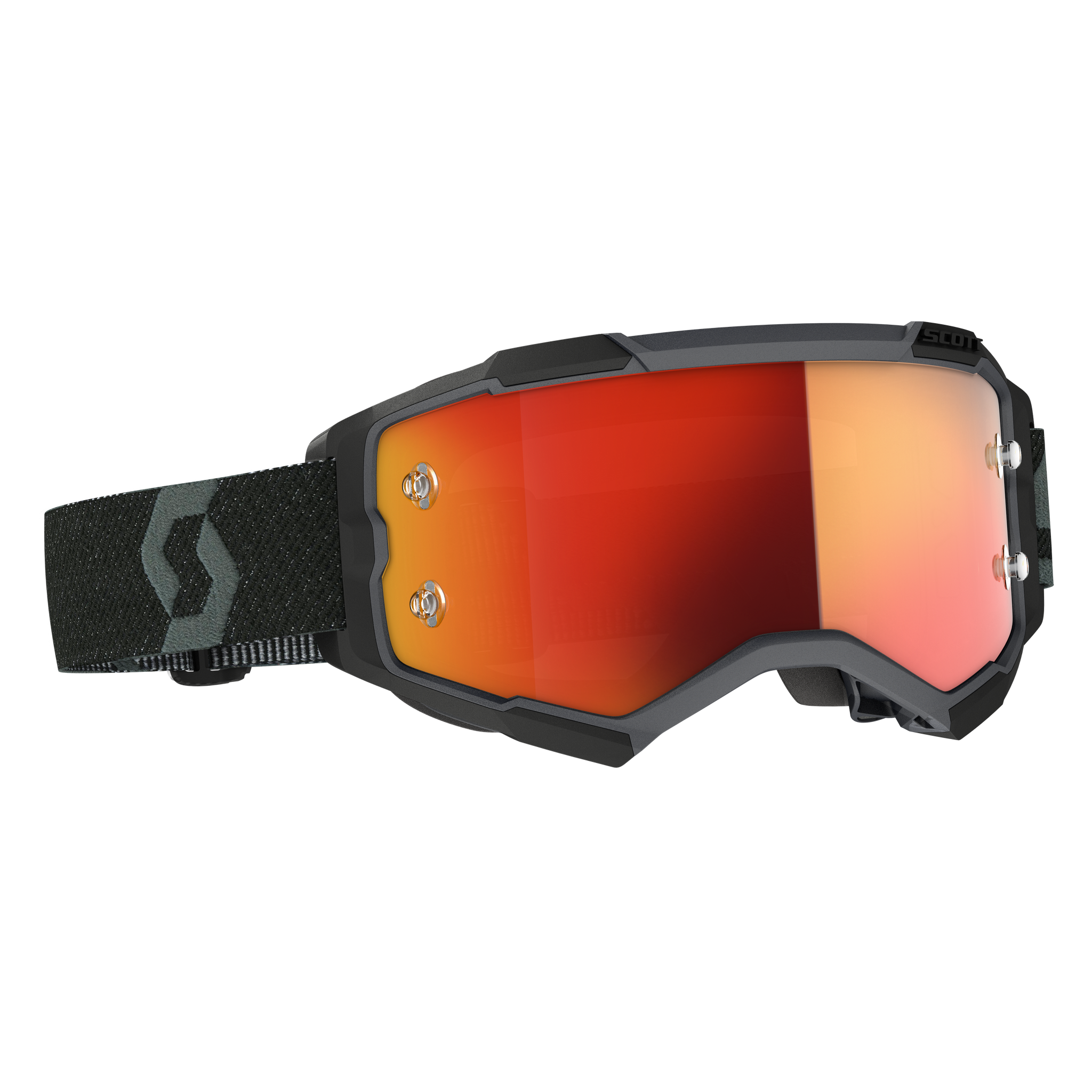 Fury Goggle Black Orange Chrome Works Lens