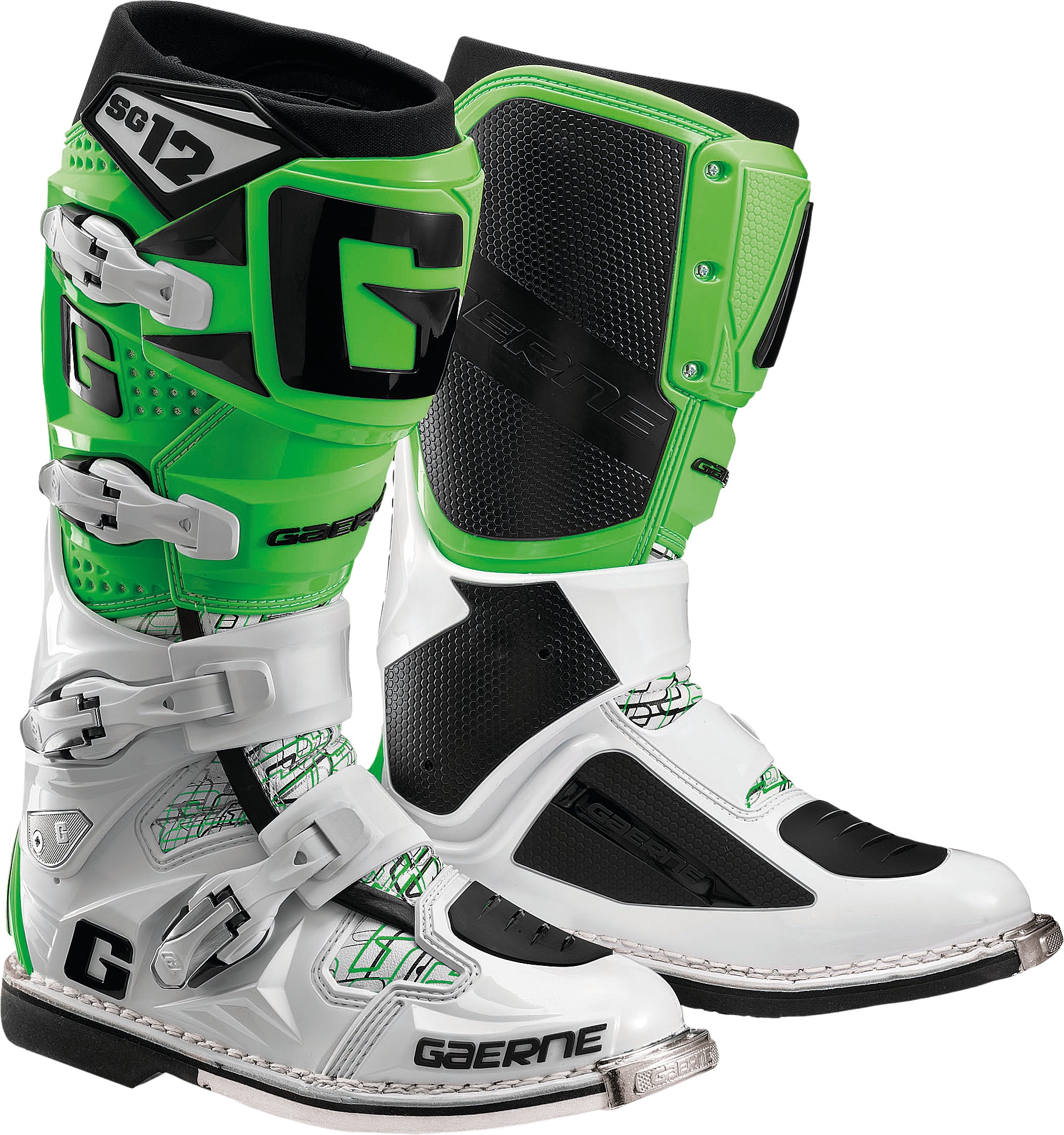 Sg 12 Boots White/Green Sz 8